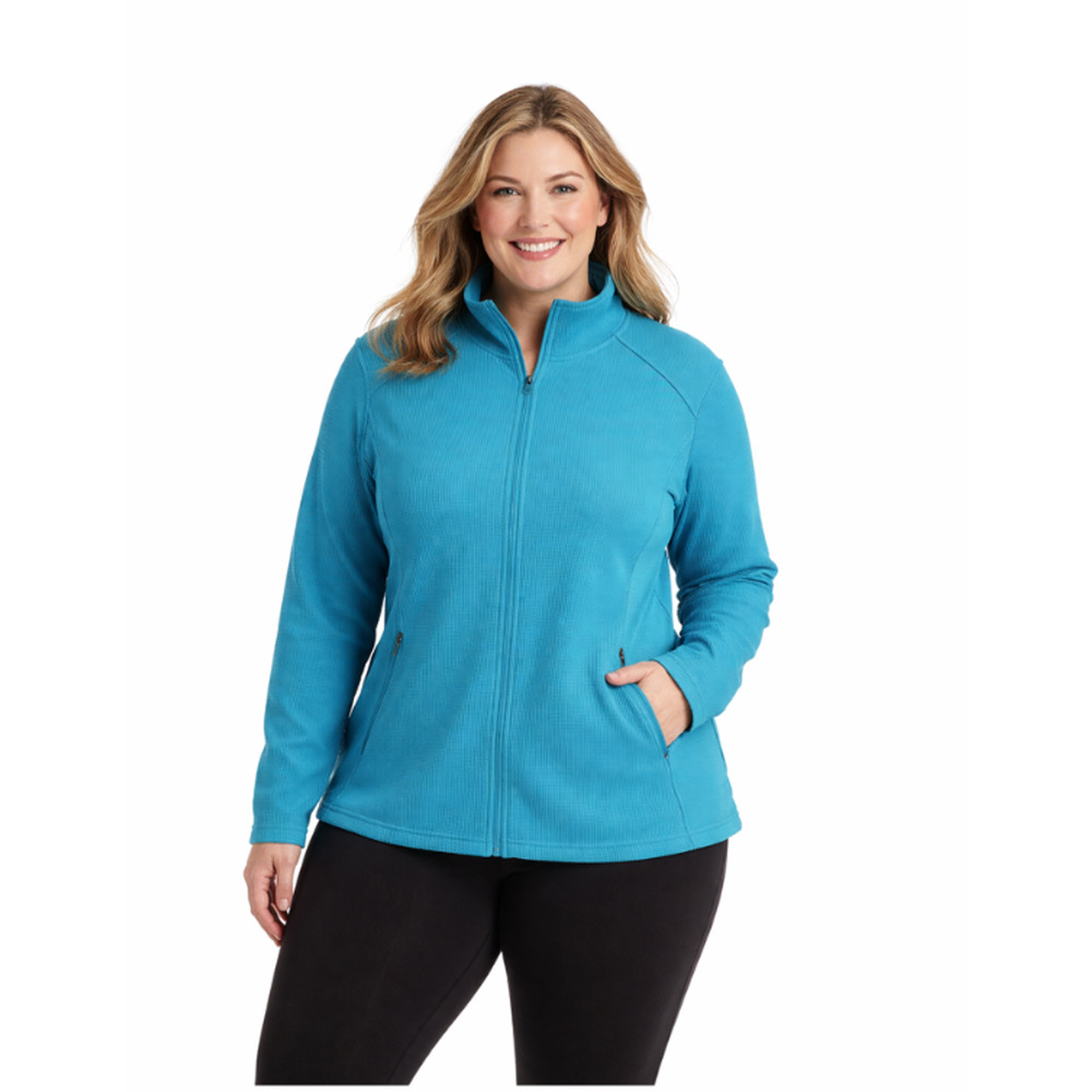 Y2K Polar King Marmaton Womens Bonded Jacket Size 2XL Zip Fleece Turquoise